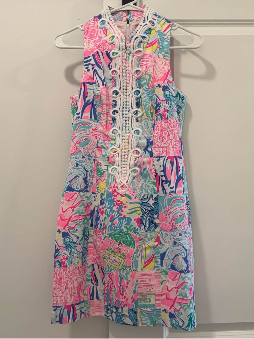 NWT Lilly Pulitzer Alexa Shift Dress Pop Up Summer Remix Patch | Size 00